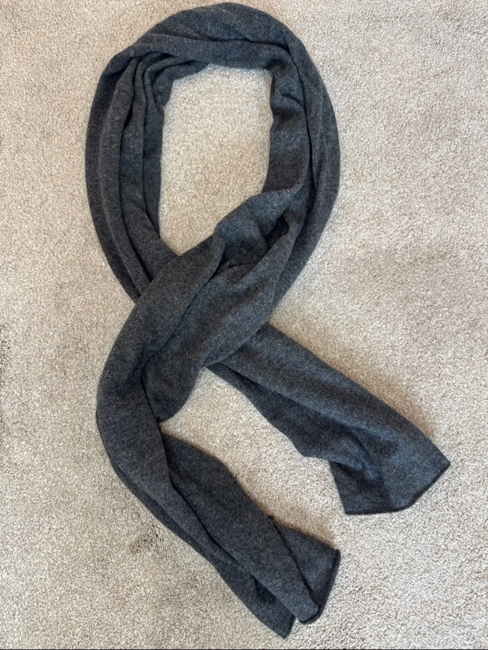 Men’s Cashmere Scarf, Dark Gray